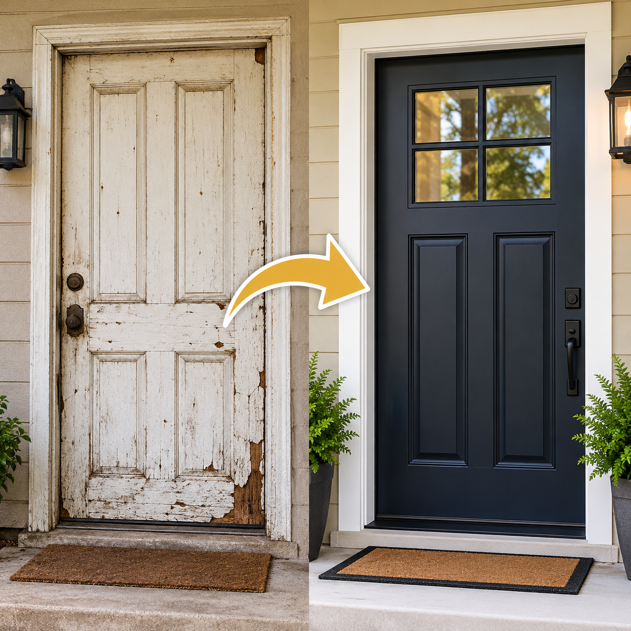 Replacing a damaged, worn, or outdated door Replacing a damaged, worn, or outdated door